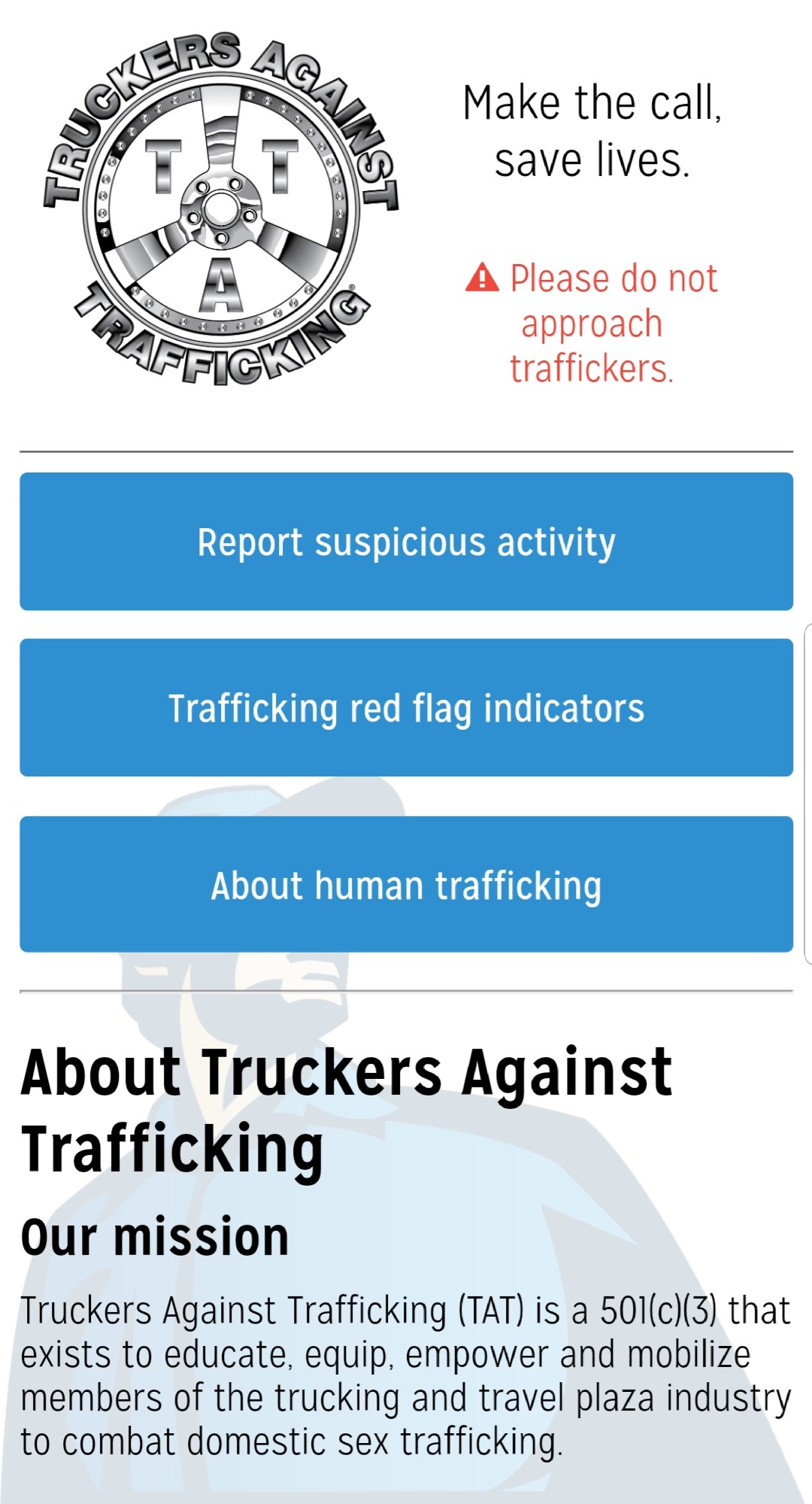 App Truckers Against Trafficking