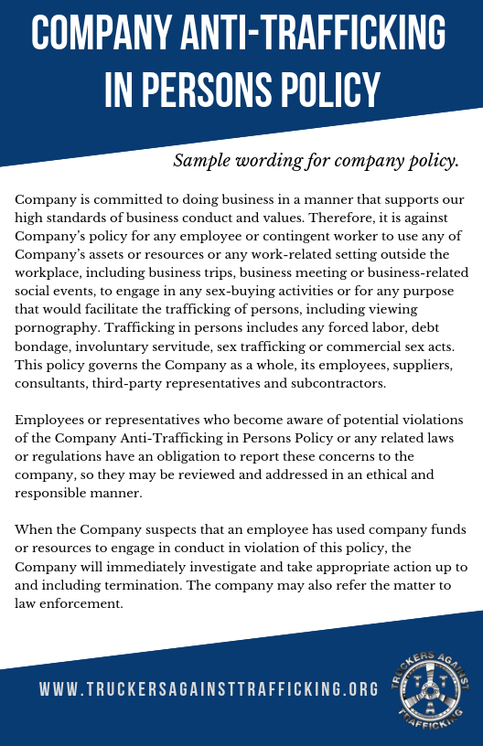 Company Anti-Trafficking In Persons Policy