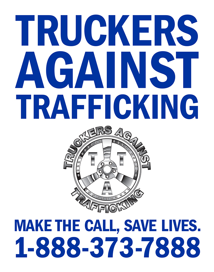 Trailer Decals 11x14 Truckers Against Trafficking
