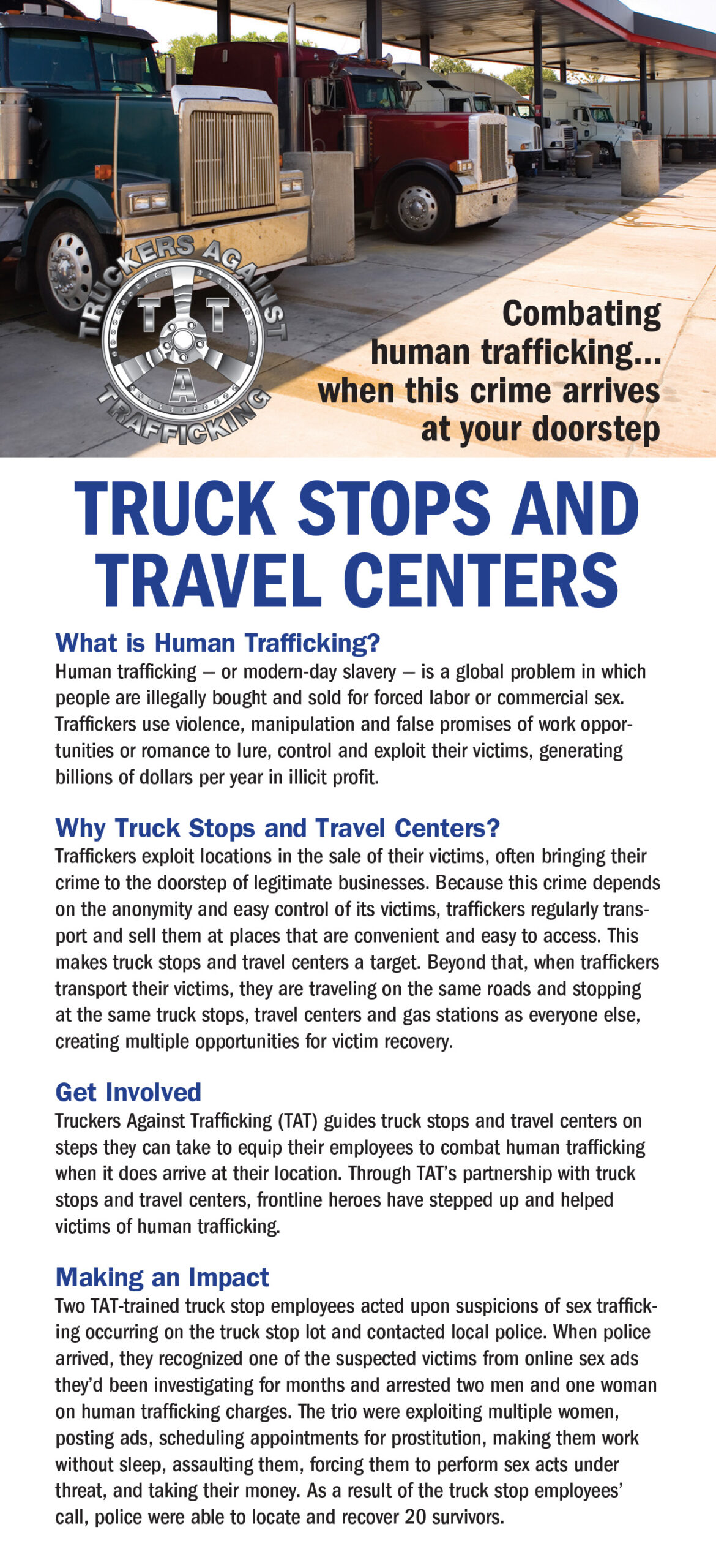 Tat Materials • Truckers Against Trafficking 5222